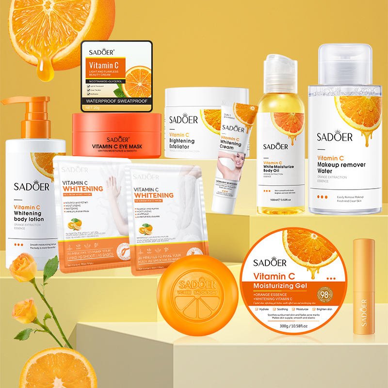 Wholesale SADOER Hot Selling Skin Care Set Natural Organic Vitamin C